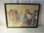 Prachtige oude Prent 'Op krediet / Contant' - 42x32, Huis en Inrichting, Woonaccessoires | Schilderijen, Tekeningen en Foto's