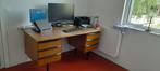 Antieke volhouten bureau met schuiven, Huis en Inrichting, Ophalen, Gebruikt, Bureau