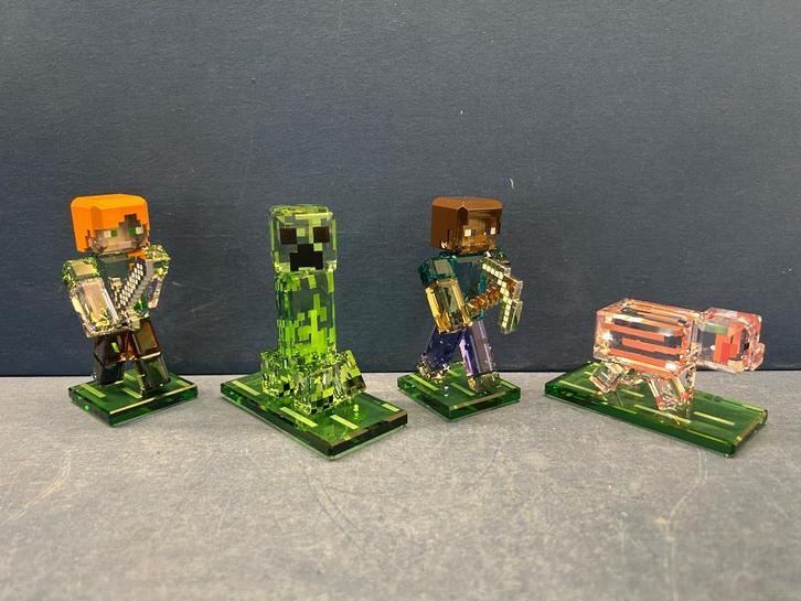 Swarovski Minecraft Pig, Alex, Steve, Creeper - 40% Korting!, Verzamelen, Swarovski, Nieuw, Figuurtje, Ophalen of Verzenden