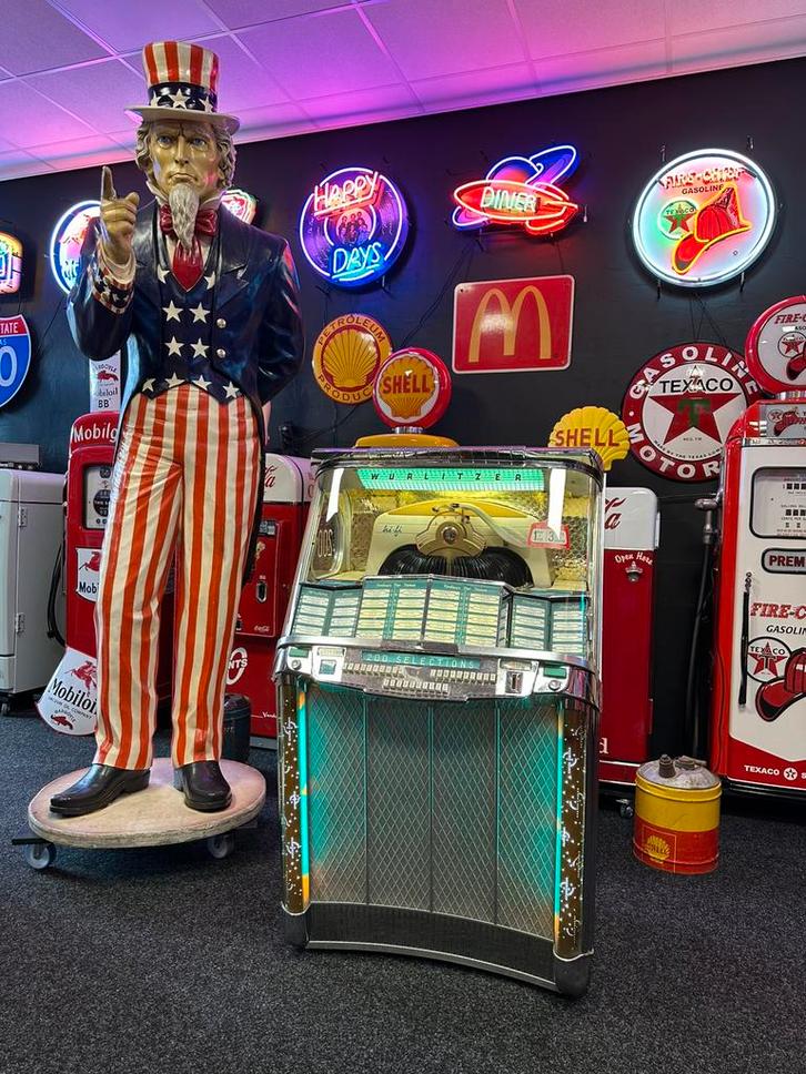 Prachtige originele jukebox 2100 1957 200 selections, Verzamelen, Automaten | Jukeboxen, Gebruikt, Wurlitzer, 1950 tot 1960, Met singles