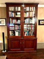 bibliotheek - antiek - mahonie, Huis en Inrichting, Kasten | Boekenkasten, Ophalen, 200 cm of meer, 150 tot 200 cm, 25 tot 50 cm