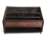 Vintage bamboe met rotan bureau- brievenstandaard van de ´60, Ophalen of Verzenden