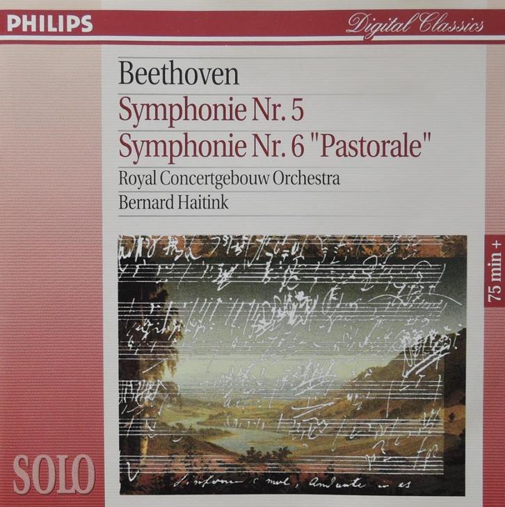 Beethoven 5 & 6- Concertgebouworkest / Haitink- PHILIPS- DDD, Cd's en Dvd's, Cd's | Klassiek, Zo goed als nieuw, Orkest of Ballet