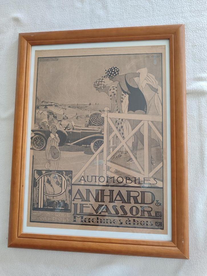 Originele poster „L'Illustration” jaar 1920-30 _ PANHARD, Verzamelen, Automerken, Motoren en Formule 1, Zo goed als nieuw, Auto's
