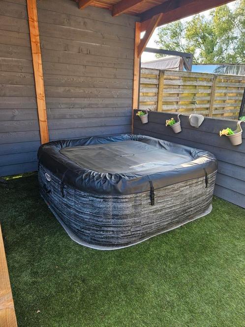 Jacuzzi spa intex deluxe greystone, Tuin en Terras, Bubbelbaden en Hottubs, Afdekzeil, Grondzeil, Ophalen