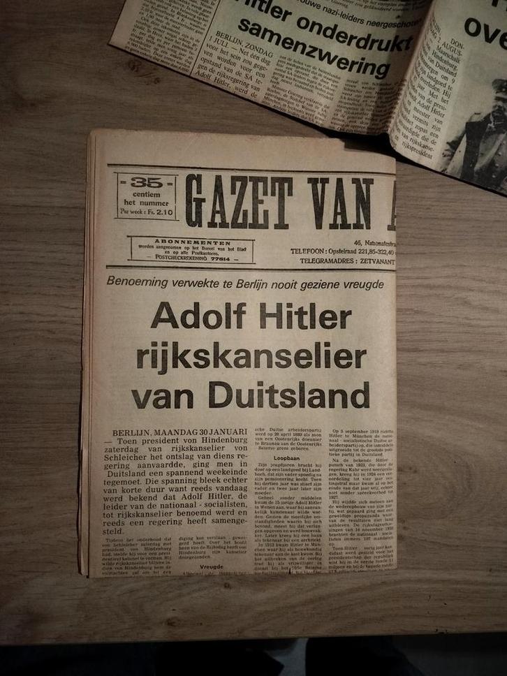 Historische Oude Belgische kranten (Gazet van Antwerpen), Verzamelen, Tijdschriften, Kranten en Knipsels, Ophalen