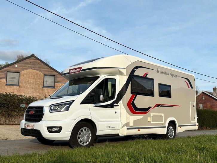 Te koop: luxe Challenger 380 premium graphite 170 pk  Ford, Caravans en Kamperen, Mobilhomes, tot en met 5, Half-integraal, Challenger