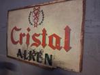 Groot oud reclamebord Cristal Alken, Verzamelen, Ophalen