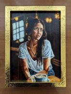 "In het café" Schilderij, Antiek en Kunst, Verzenden
