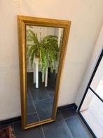 Antiek ogende hoge spiegel met goudkleurig frame, Enlèvement, Utilisé, 50 à 75 cm, 100 à 150 cm