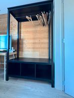 open kledingkast zwart (IKEA HEMNES), Ophalen, Gebruikt, 100 tot 150 cm, Met plank(en)