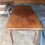 Table à manger en chêne et 6 chaises avec sièges en osier, Enlèvement