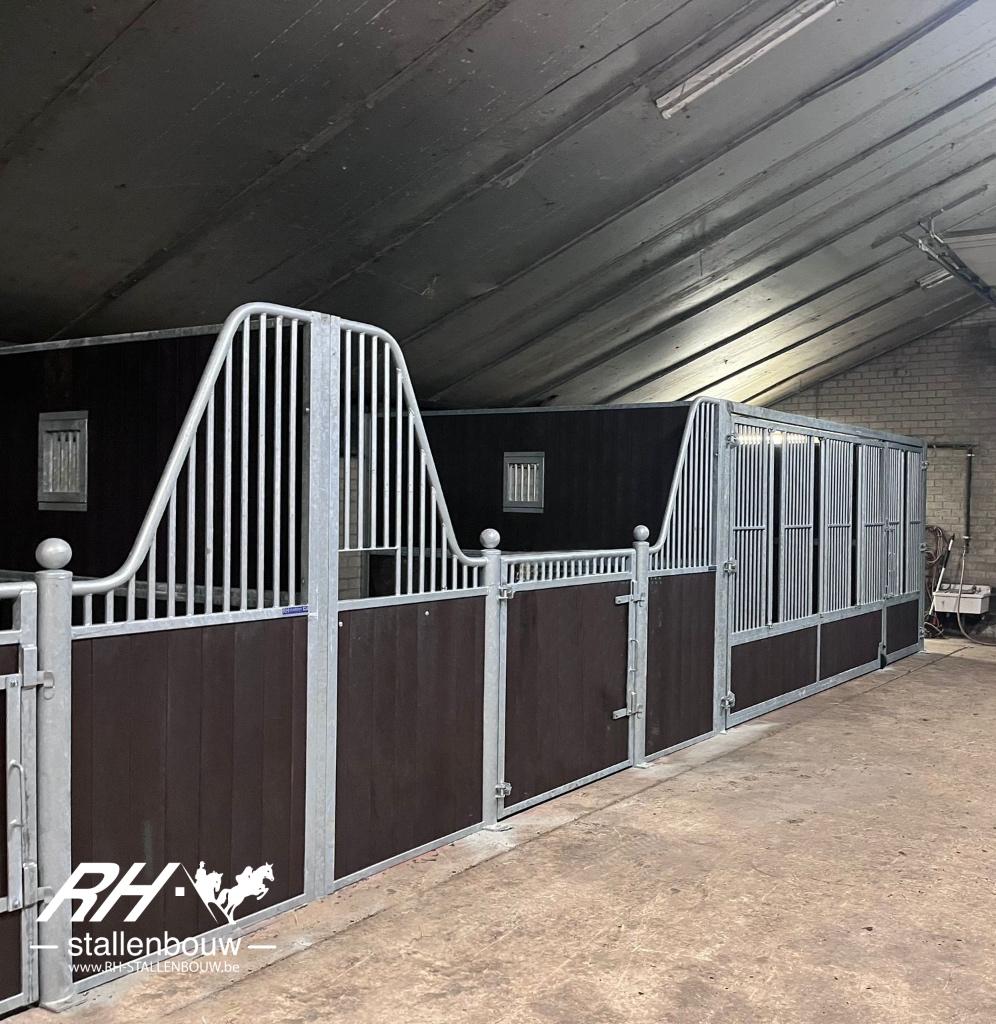 Boxes à chevaux, écuries, écuries, murs avant,, Pâturage, 4 chevaux ou poneys ou plus