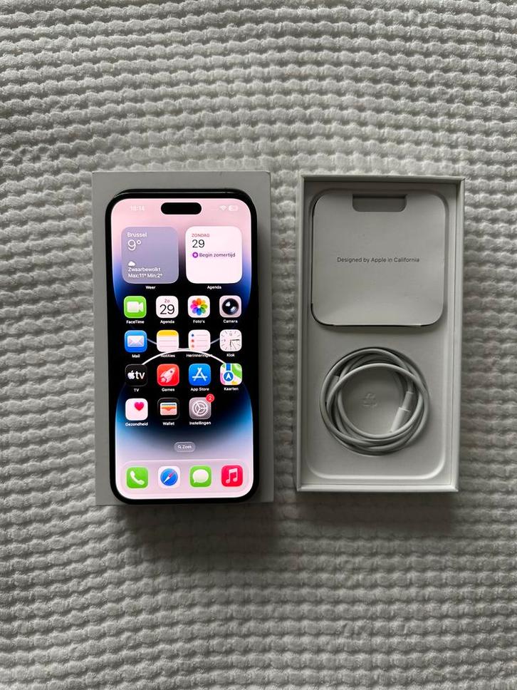 Iphone 14 Pro Max | 256Gb, Telecommunicatie, Mobiele telefoons | Apple iPhone, Zo goed als nieuw, 256 GB, iPhone 14 Pro Max, Zwart