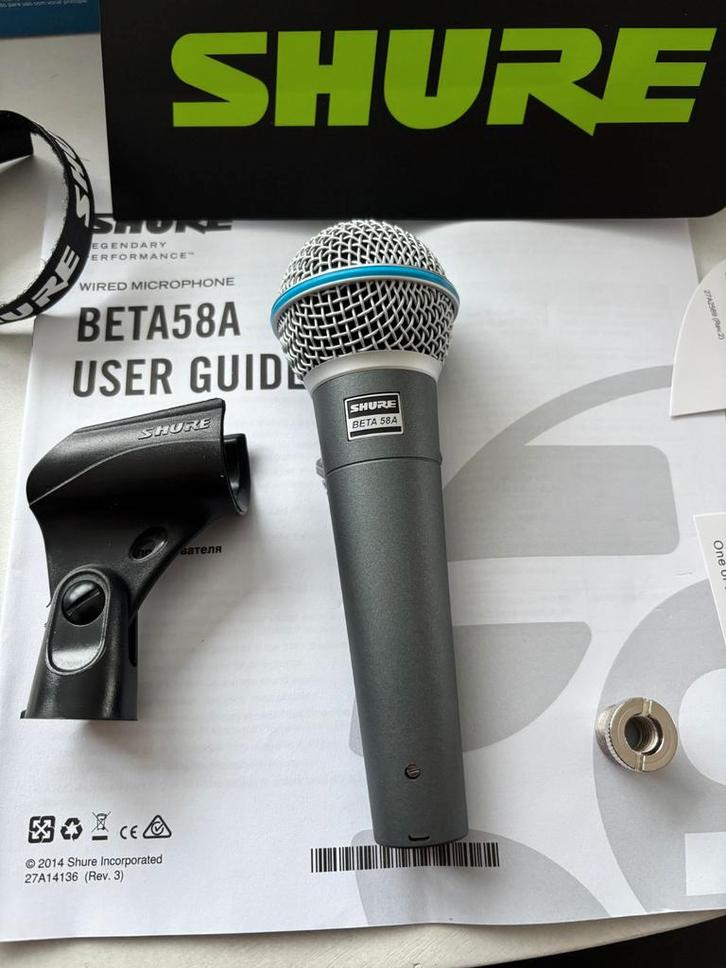3 micro shure beta 58A disponible, Musique & Instruments, Microphones, Comme neuf, Micro chant, Enlèvement ou Envoi