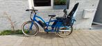 Longtail blauw, Fietsen en Brommers, Fietsen | Bakfietsen, Gebruikt, Elektrisch, 2 kinderen, Ophalen