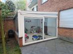 Witte veranda, aluminium, dubbele beglazing, te demonteren, Tuin en Terras, Ophalen