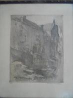 Henri Geertsen  1892 - 1969  Ets  Stadsgracht   Antwerpen, Envoi