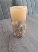 Kaars met schelpen, Enlèvement ou Envoi, Bougie, Crème, Neuf