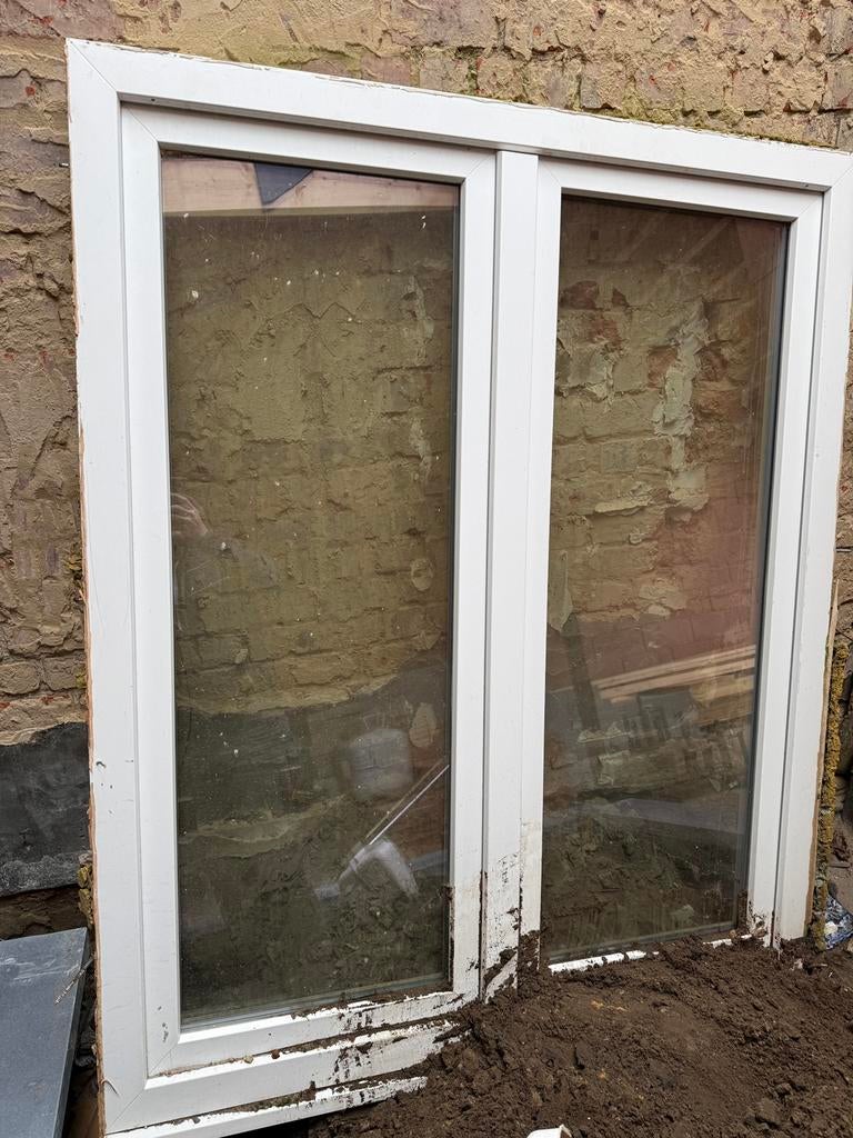 Raam / venster dubbel glas 160x120cm Kip en gaat open, Doe-het-zelf en Bouw, Kunststof, Gebruikt, Raamkozijn, 150 tot 225 cm