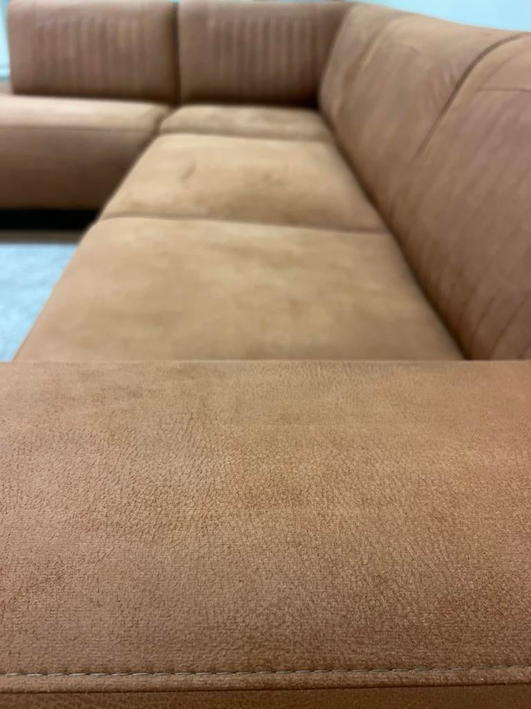 Cognac hoekzetel  – zo goed als nieuw / SofaCycle / Levering, Ophalen of Verzenden, Zo goed als nieuw