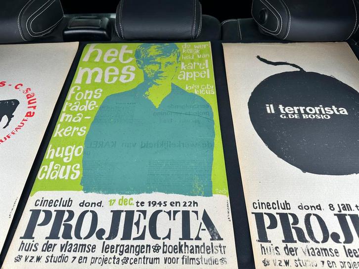 CINEMA PROJECTA Louvain: 20 affiches litho Vanderwildt, Antiquités & Art, Art | Lithographies & Sérigraphies, Enlèvement