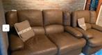 lederen salon 1 zit en 2 zit in prima staat, Ophalen, Zo goed als nieuw, Leer