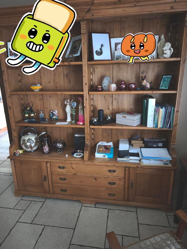 teak boekenkast, Maison & Meubles, Armoires | Bibliothèques, Enlèvement