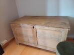 MOOIE MASSIEVE KOFFER IN NATUURHOUT, Ophalen