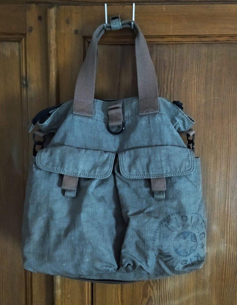 Kipling damestas, taupe/grijs, h34xb38xd10 (cm), Ophalen, Zo goed als nieuw, Grijs, Kipling