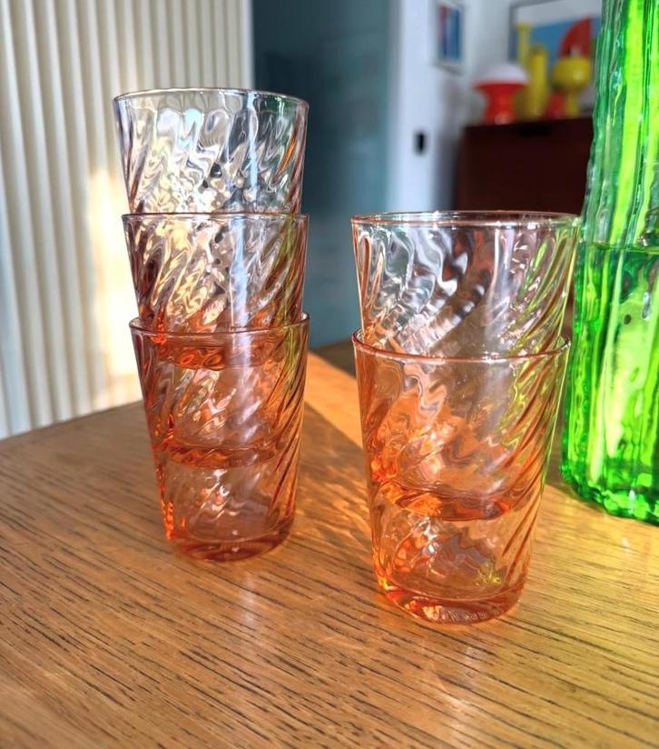 Arcoroc Rosaline glazen, Antiek en Kunst, Antiek | Glaswerk en Kristal, Ophalen of Verzenden