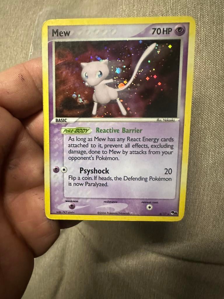 Pokémon Mew 4/17 POP Serie 4 Holo, Enlèvement ou Envoi, Comme neuf, Cartes en vrac