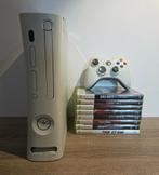 Xbox 360 120GB + 1 Controller + 8 Games, Met games, Met 2 controllers, Ophalen of Verzenden, 360 Arcade of Core