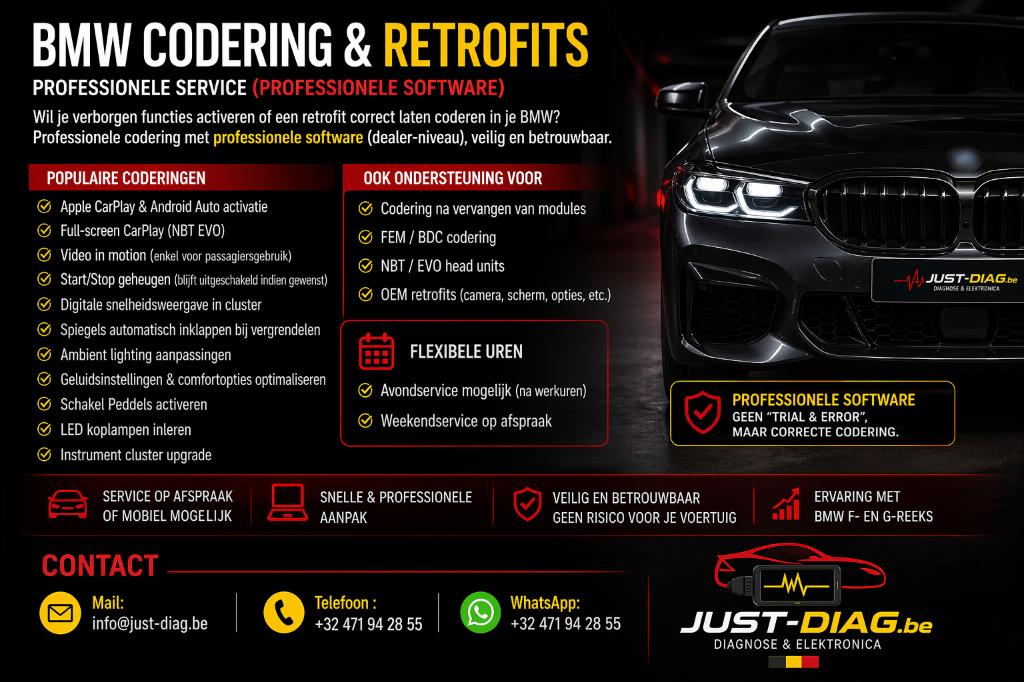 Activation des options BMW et codage des mises à niveau, Enlèvement