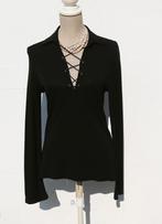 Jolie blouse noire lacée Taille M/L, Vêtements | Femmes, Blouses & Tuniques, Taille 38/40 (M), Enlèvement ou Envoi, Escandelle Paris