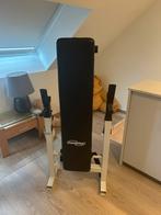 Fitnessbank + bar met gewichten in totaal 30kg, Sport en Fitness, Ophalen, Zo goed als nieuw, Fitnessbank