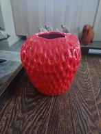 Vase à fraises rouge hauteur moyenne 19/20 cm, Maison & Meubles, Enlèvement, Rouge