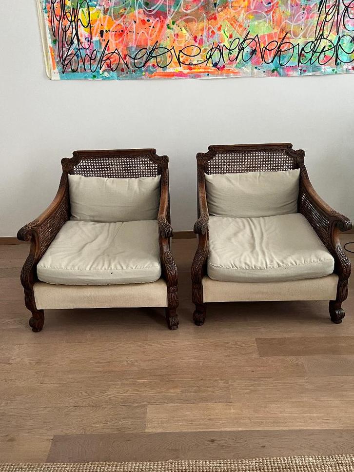 fauteuil, Huis en Inrichting, Fauteuils, Gebruikt, Hout, 50 tot 75 cm, 75 tot 100 cm, Ophalen