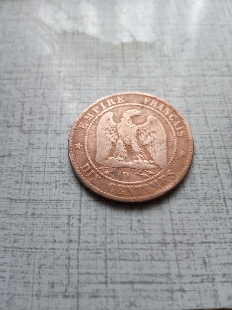 France 10 cent cuivre 1855 D Napoléon III, Timbres & Monnaies, Monnaies | Europe | Monnaies non-euro, Envoi, France, Monnaie en vrac