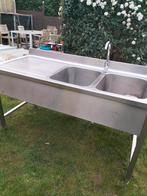 Inox spoeltafel/wastafel, Ophalen