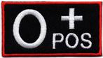 Bloedgroep O+ Positief stoffen opstrijk patch embleem, Verzenden, Nieuw