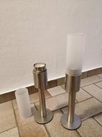 2 petites lampes à bougies inox, Maison & Meubles, Enlèvement
