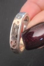 T52 gehamerde zilveren ringring, Handtassen en Accessoires, Ringen, Ophalen of Verzenden, Dame of Heer, Zilver, Zilver