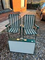 6 Chaises et table de camping, Caravanes & Camping, Enlèvement, Comme neuf, Table de camping