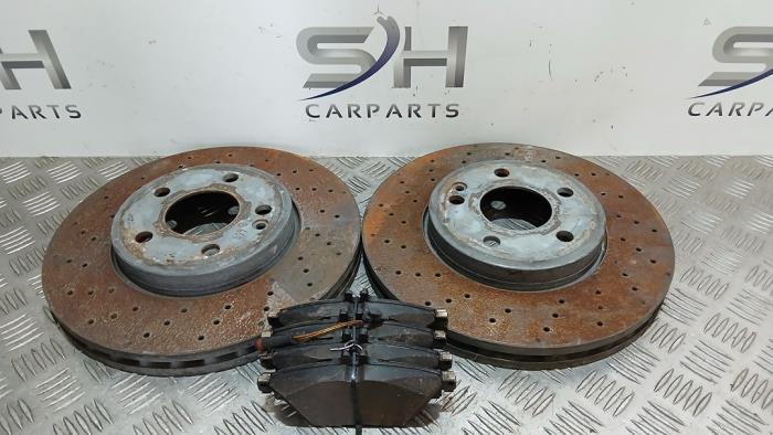 Remschijf + blok achter van een Mercedes B-Klasse, Gebruikt, -, Ophalen of Verzenden, -