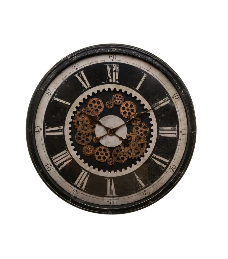 Wandklok 76cm, Ophalen, Zo goed als nieuw, Analoog, Wandklok