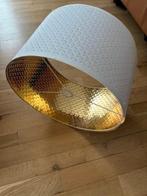 Abat jour ton blanc/laiton 8€, Maison & Meubles, Enlèvement, Utilisé, Blanc