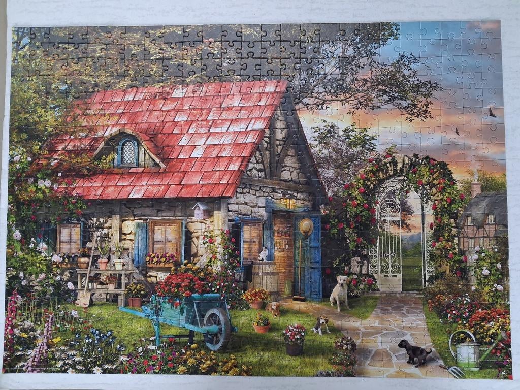 Puzzel Eurographics het landschuurtje 500 stukjes XL, Hobby en Vrije tijd, Ophalen of Verzenden