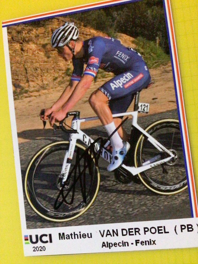 Wielerkaart 2020 team alpecin mathieu van der poel signe, Verzenden, Zo goed als nieuw