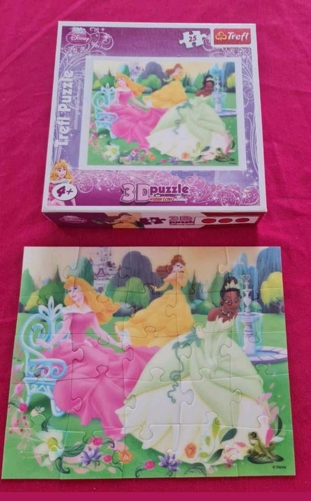 Puzzels : 3d puzzel prinsessen / 25 stukken/ trefl, Ophalen of Verzenden